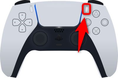 PS5コントローラーのOPTION（オプション）ボタンを押す