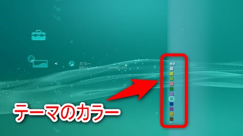 テーマに反映したいカラーを選択する